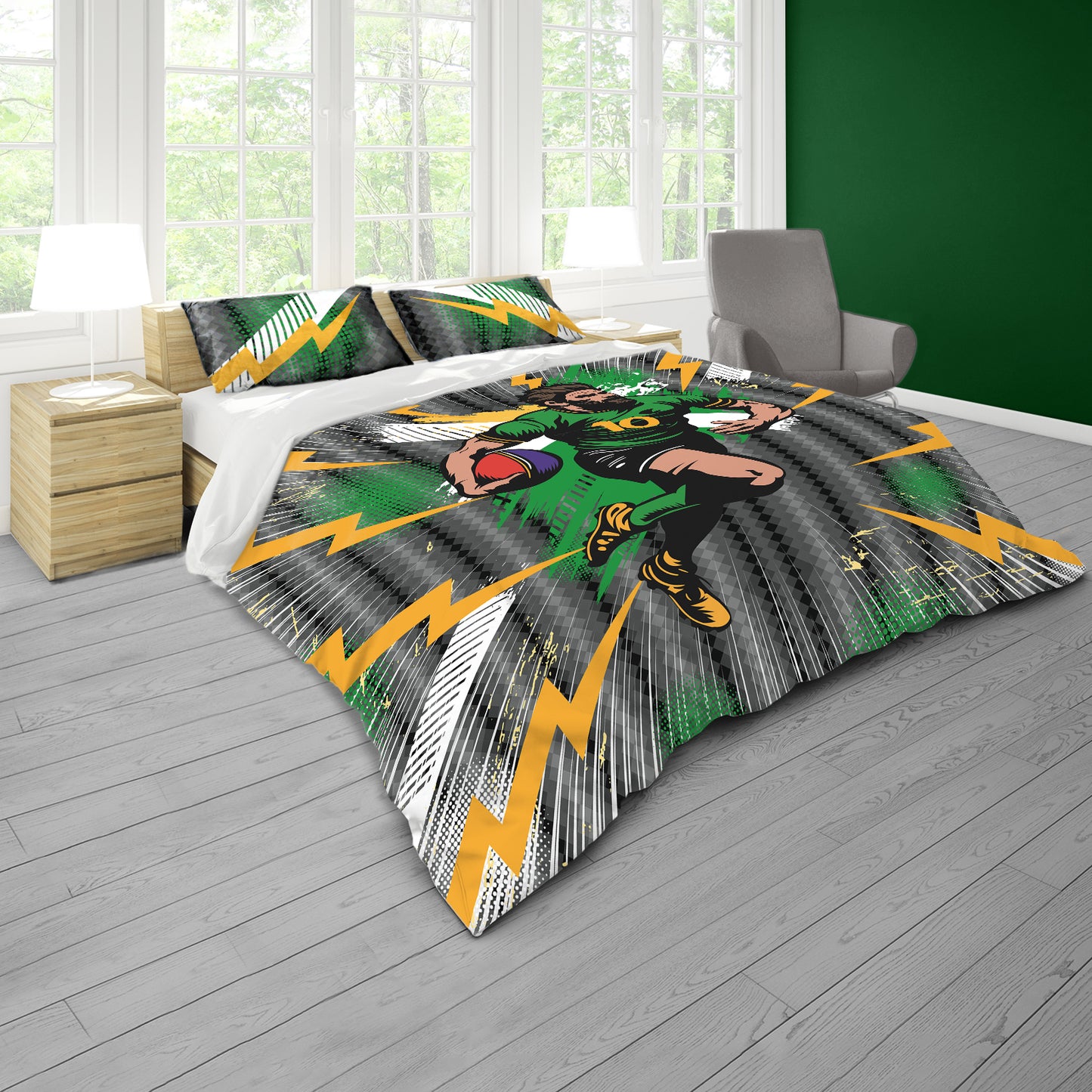 Rugby Thunder Duvet Cover Set
