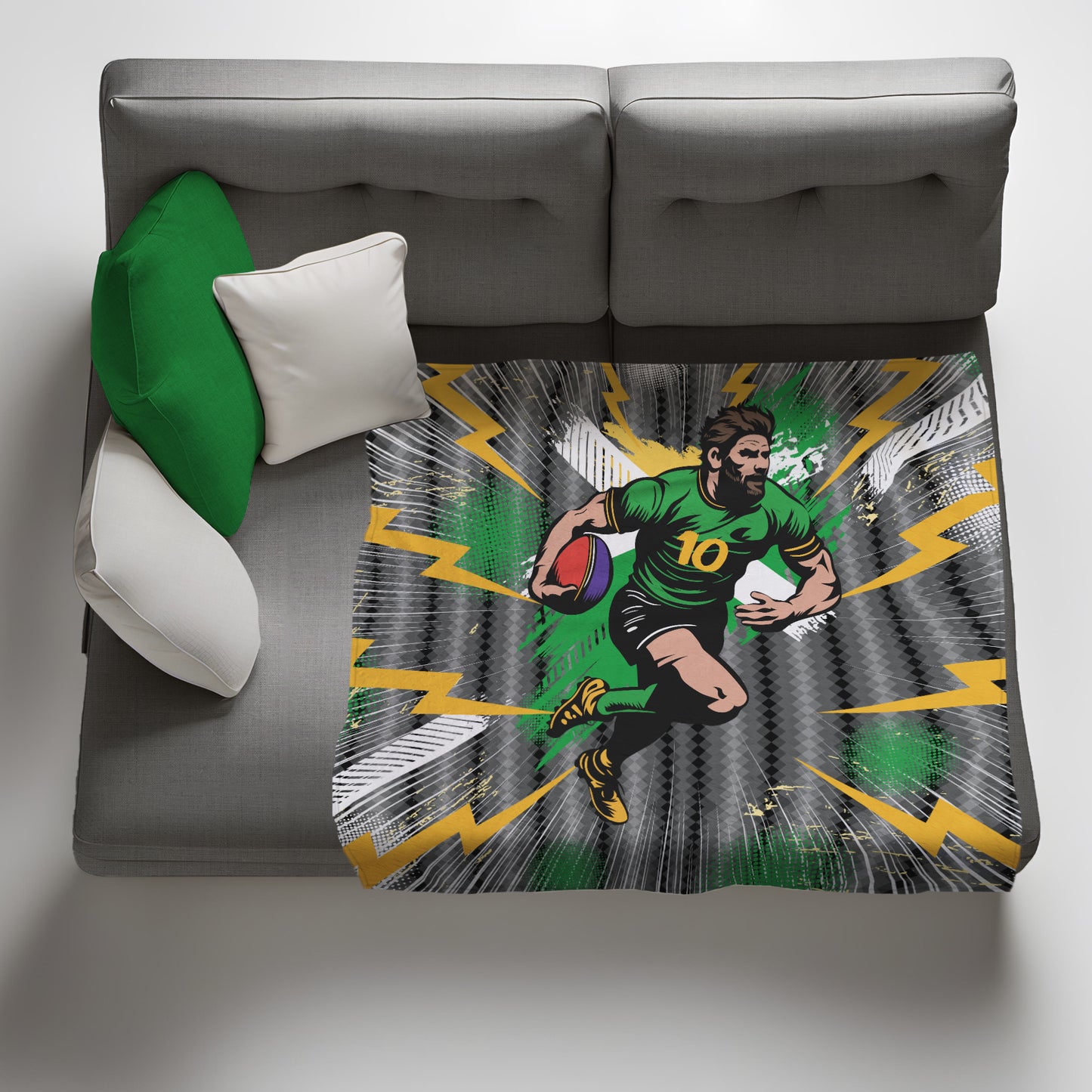 Rugby Thunder Light Weight Fleece Blanket