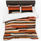 Rust Orange Brush Strokes Duvet Cover Set by Wikus Schalkwyk