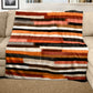 Rust Orange Brush Strokes Light Weight Fleece Blanket by Wikus Schalkwyk