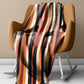 Rust Orange Brush Strokes Light Weight Fleece Blanket by Wikus Schalkwyk