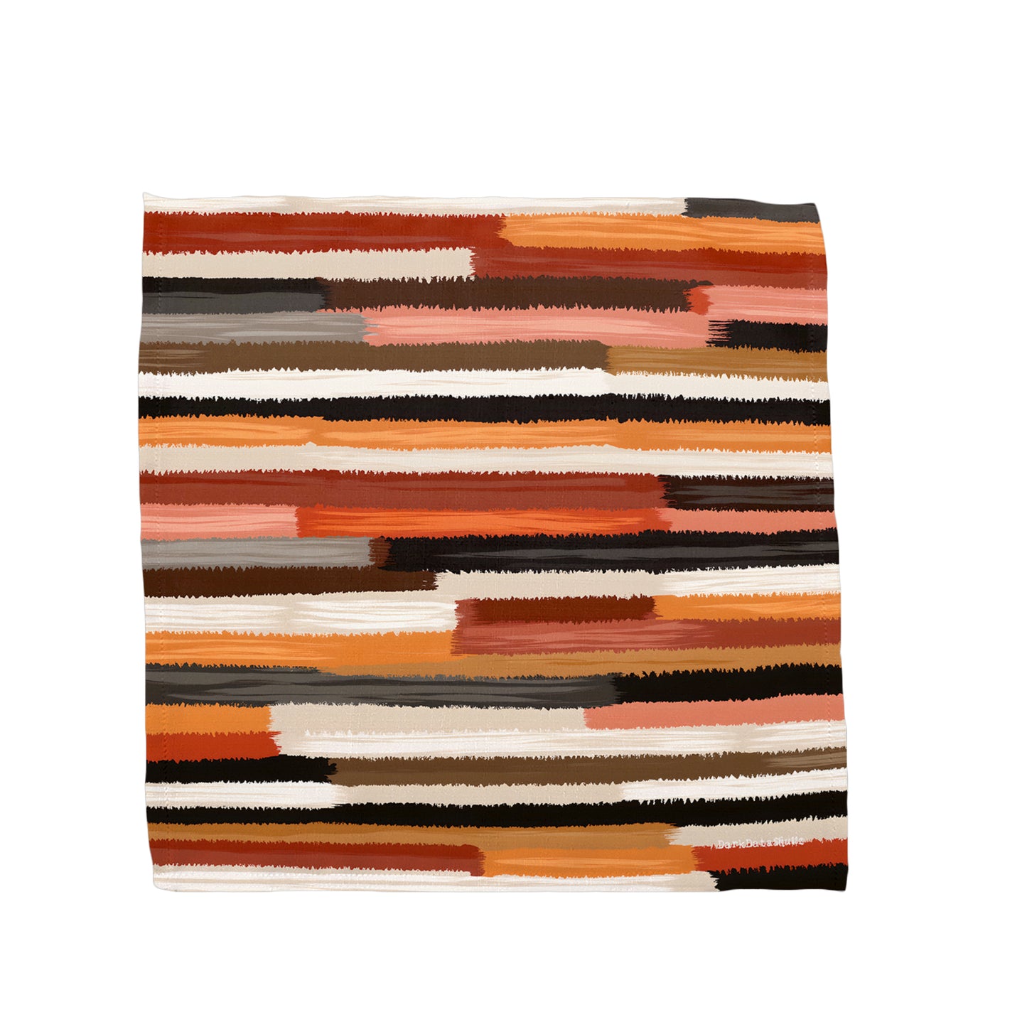 Rust Orange Brush Strokes Napkins by Wikus Schalkwyk