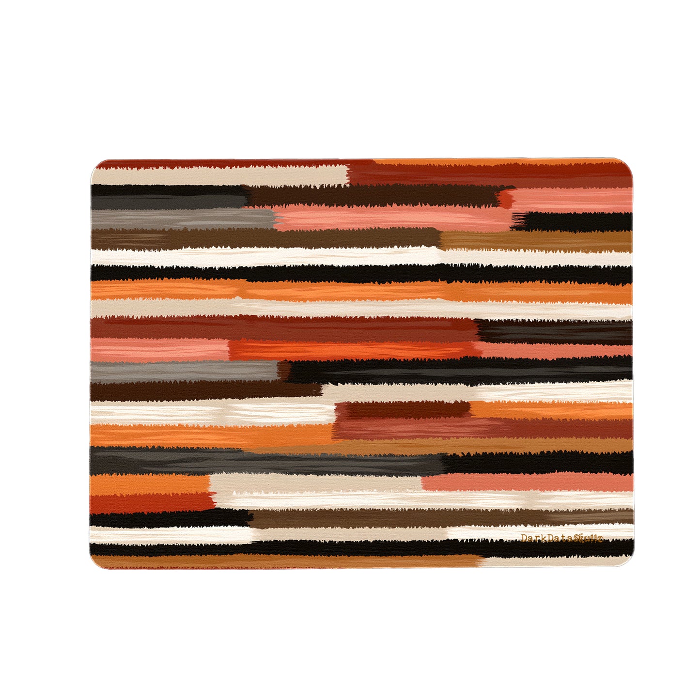 Rust Orange Brush Strokes Placemats by Wikus Schalkwyk