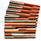 Rust Orange Brush Strokes Placemats by Wikus Schalkwyk