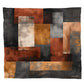 Rust & Amber Patchwork Light Weight Fleece Blanket by Wikus Schalkwyk