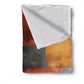 Rust & Amber Patchwork Light Weight Fleece Blanket by Wikus Schalkwyk