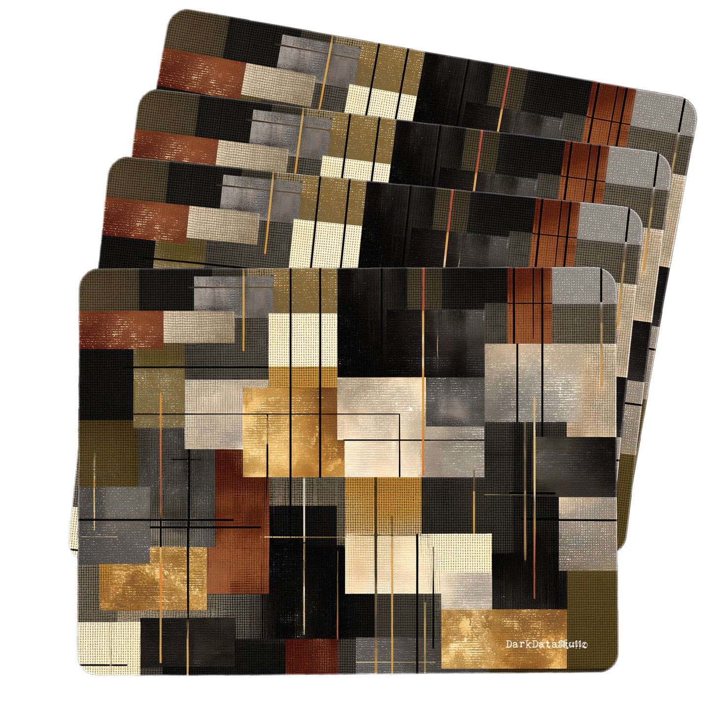 Rust & Amber Patchwork Placemats by Wikus Schalkwyk