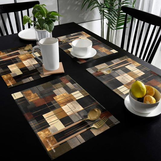 Rust & Amber Patchwork Placemats by Wikus Schalkwyk