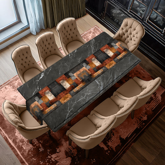 Rust & Amber Patchwork Table Runner by Wikus Schalkwyk