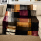 Rust & Burgundy Stripes Light Weight Fleece Blanket by Wikus Schalkwyk