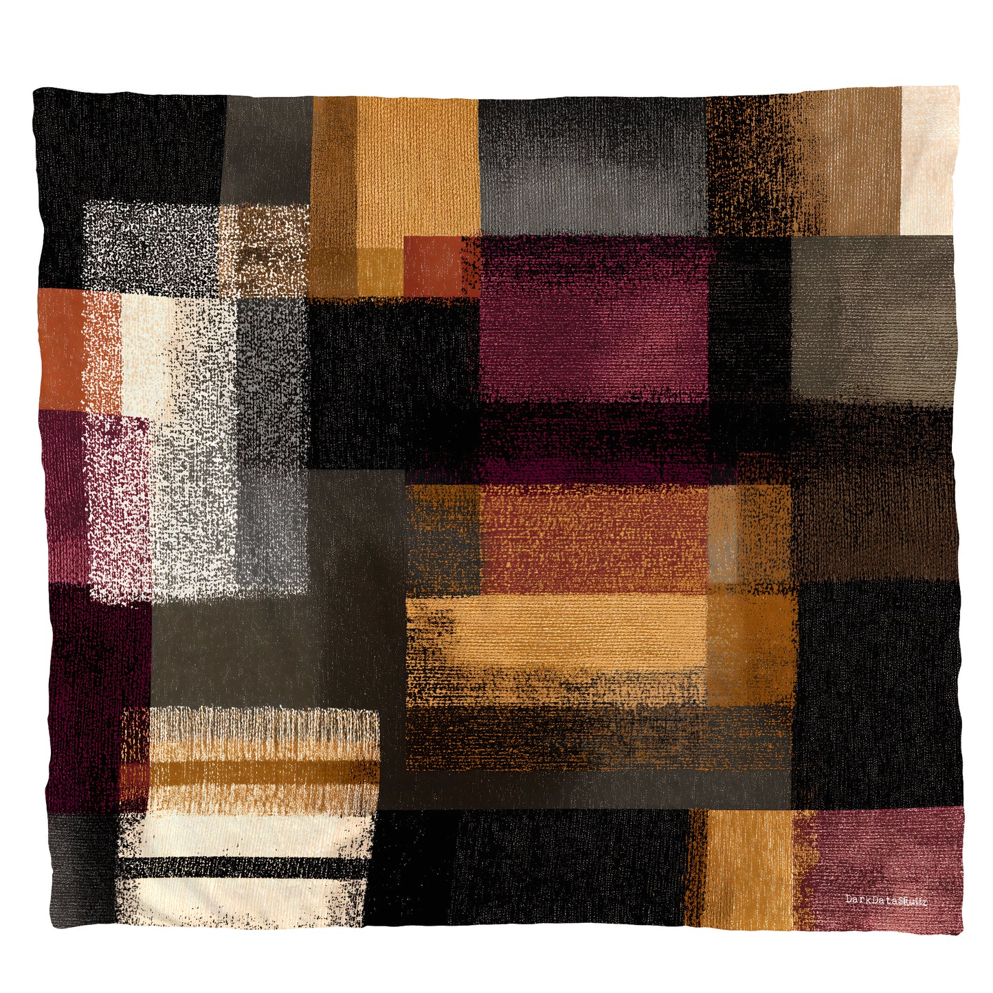 Rust & Burgundy Stripes Light Weight Fleece Blanket by Wikus Schalkwyk