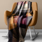 Rust & Burgundy Stripes Light Weight Fleece Blanket by Wikus Schalkwyk