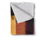Rust & Burgundy Stripes Light Weight Fleece Blanket by Wikus Schalkwyk