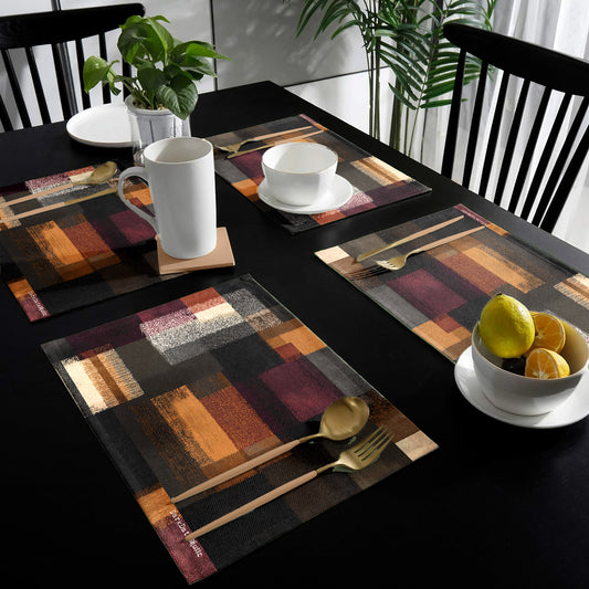 Rust & Burgundy Stripes Placemats by Wikus Schalkwyk