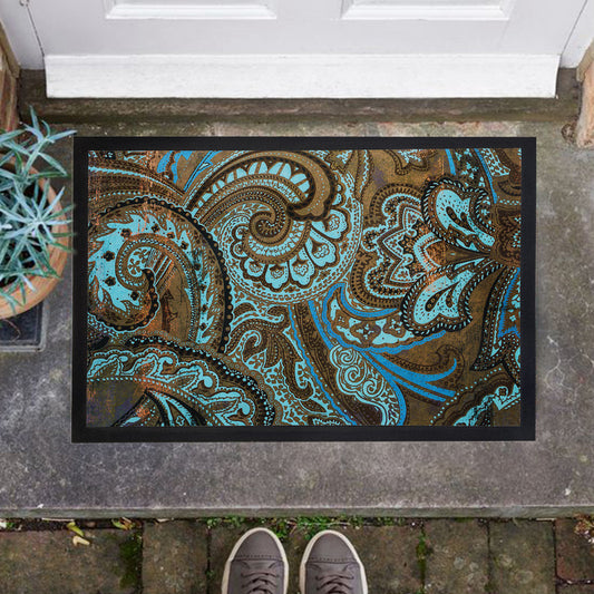 Rustic Paisley Door Mat
