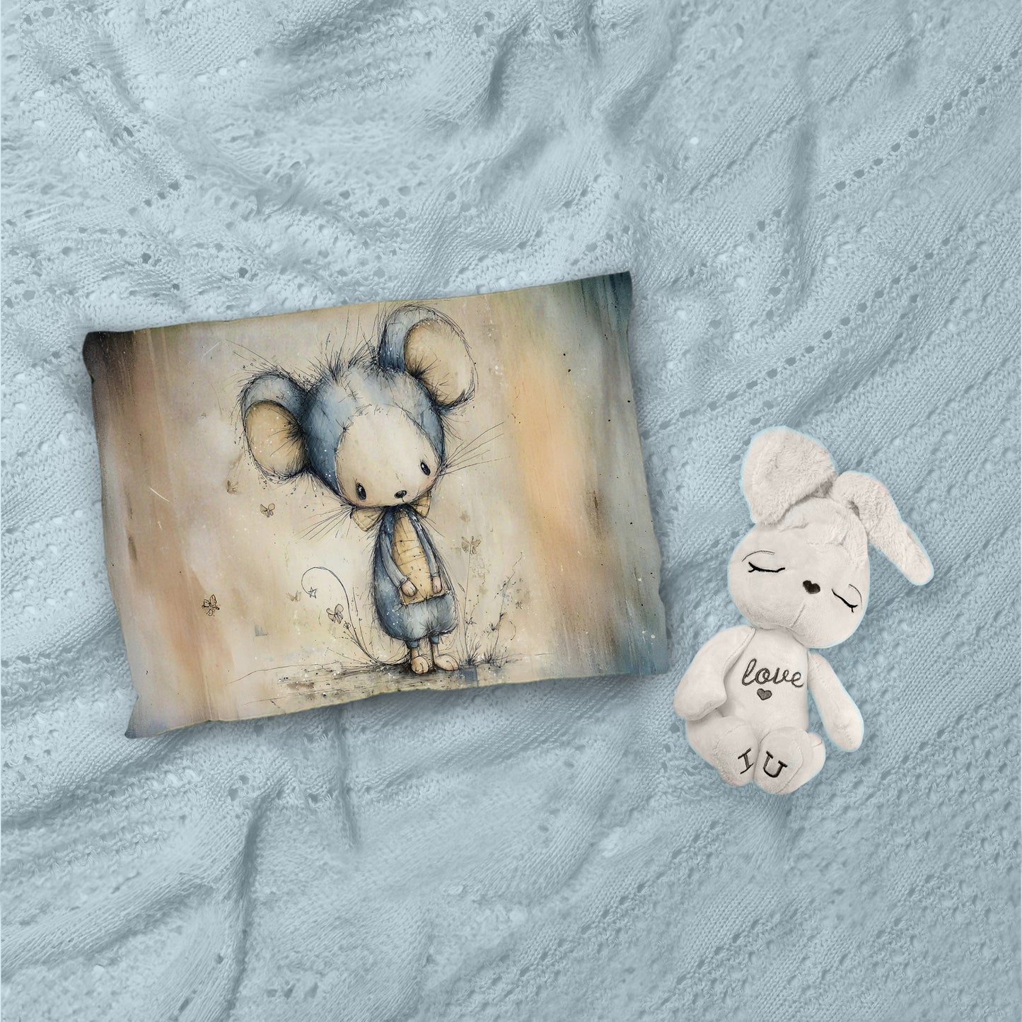 Rustic Baby Mouse Cot Set