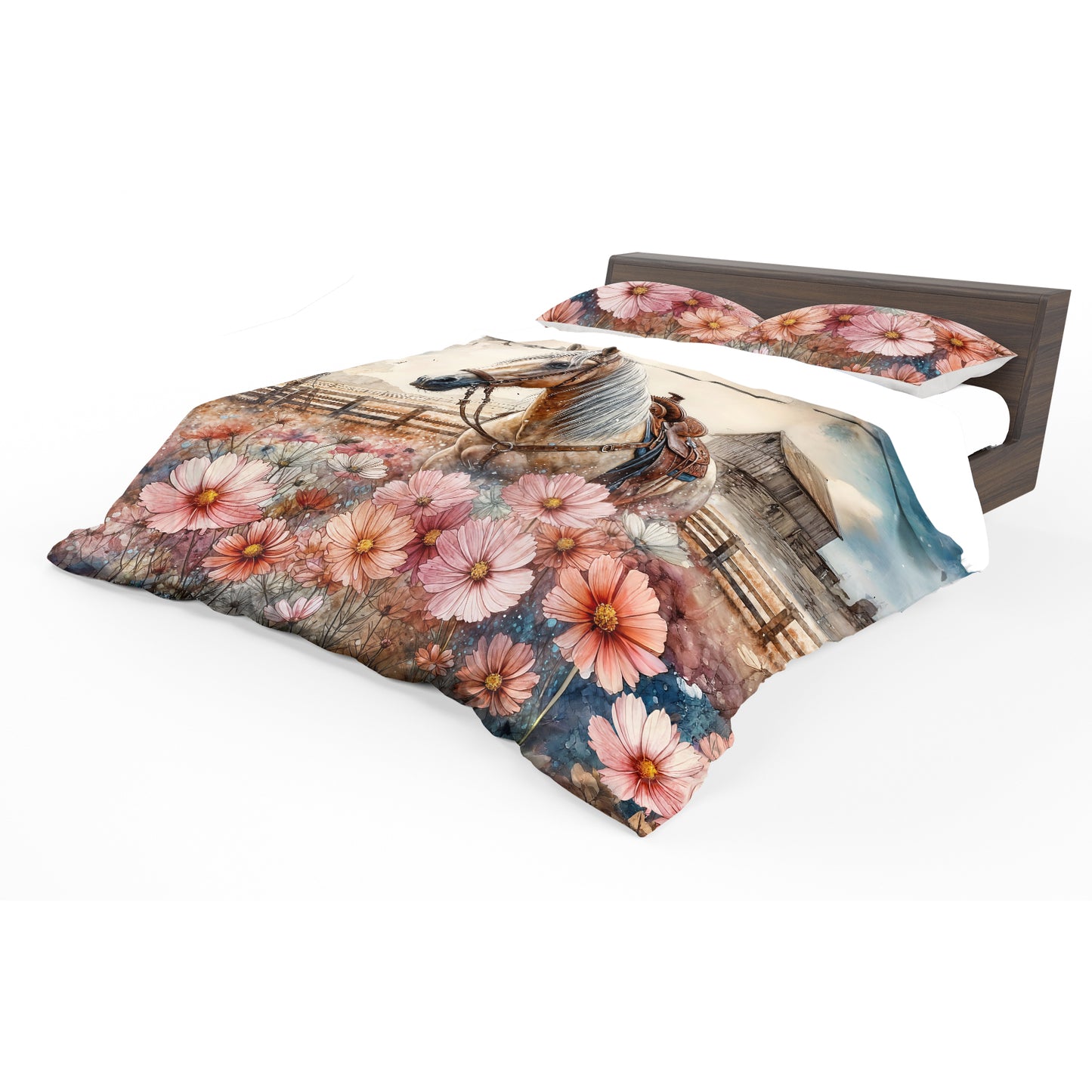 Rustic Farmstead Horse Duvet Cover Set
