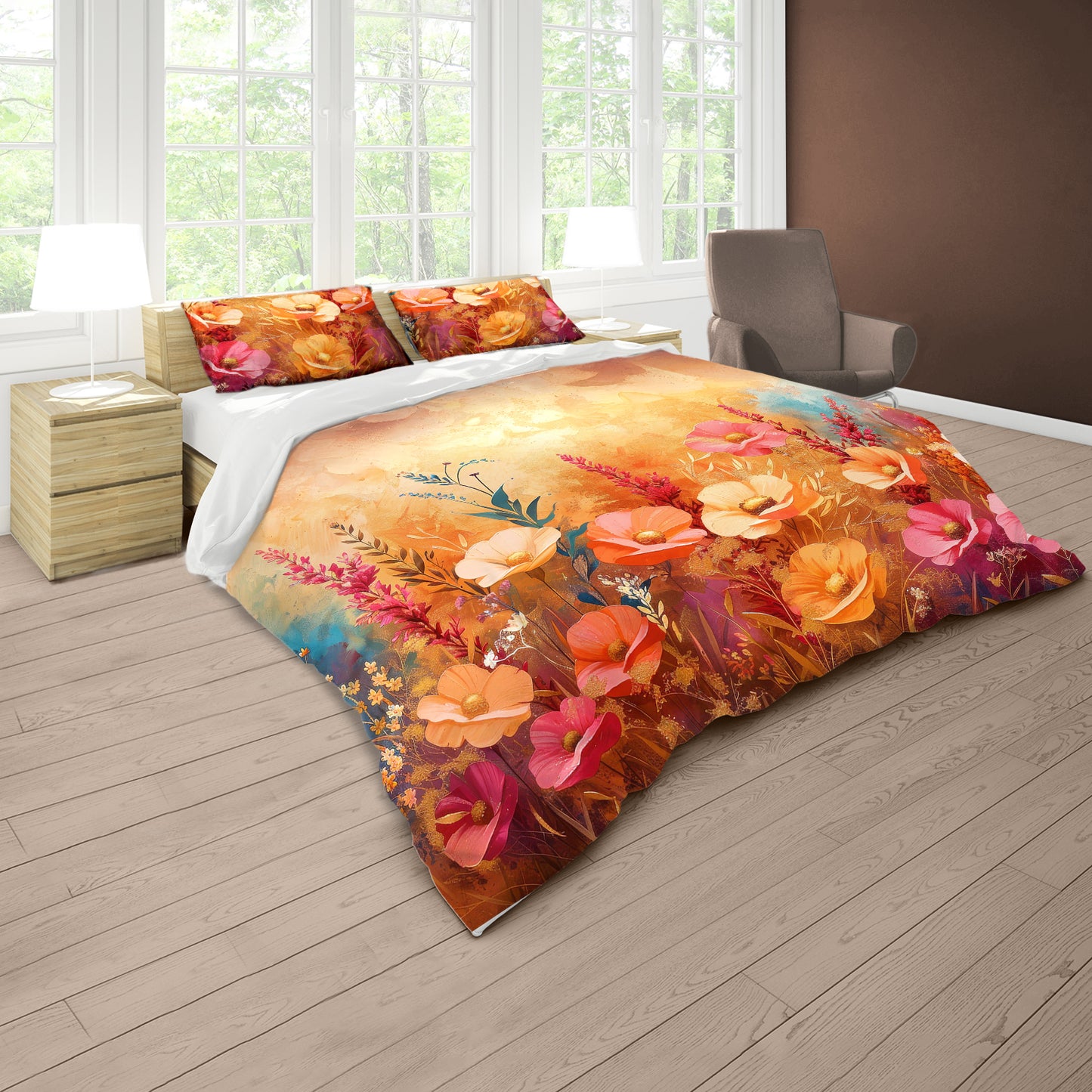 Rustic Field Flowers Duvet Cover Set