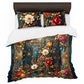 Rustic Floral Corner Duvet Cover Set