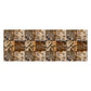 Rustic Metallic Tile Pattern Decoupage Drum Cover