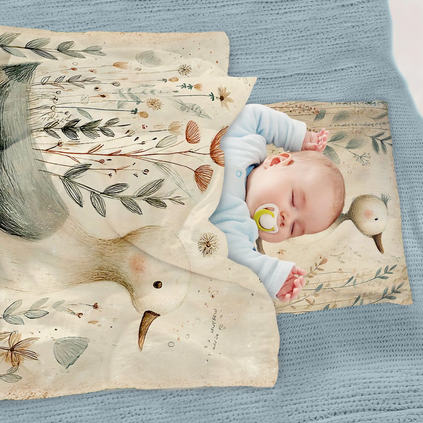 Rustic Mother Duck Cot Set