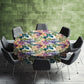 Rusty Leaves Round Tablecloth