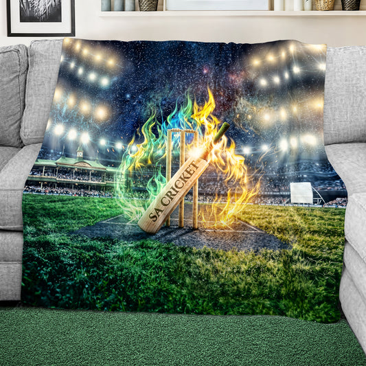 SA Cricket Light Weight Fleece Blanket