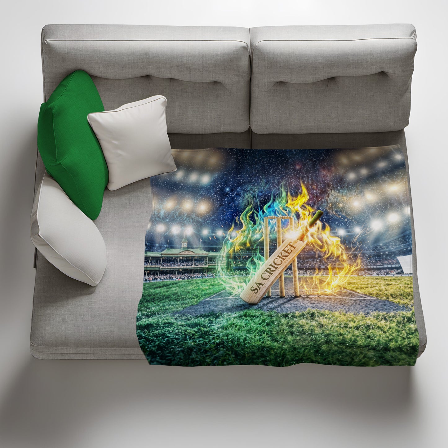 SA Cricket Light Weight Fleece Blanket