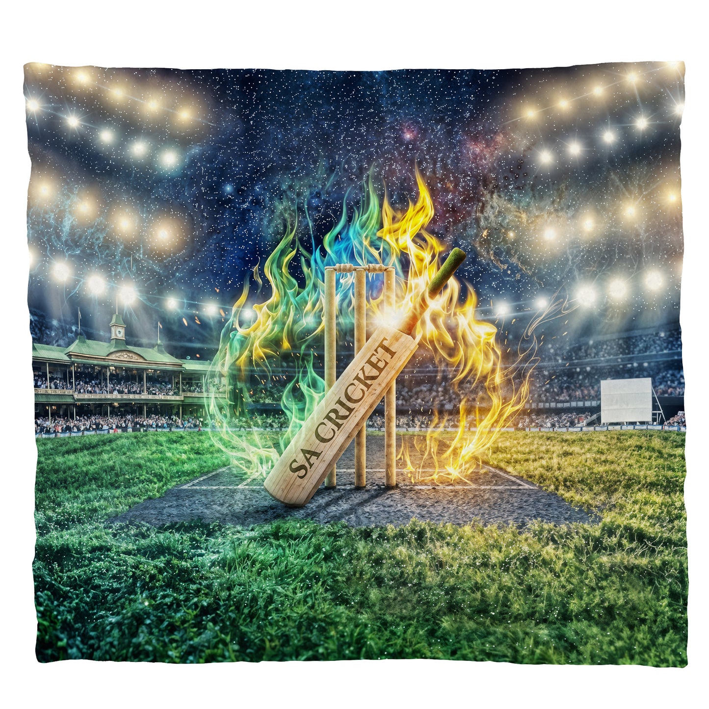 SA Cricket Light Weight Fleece Blanket