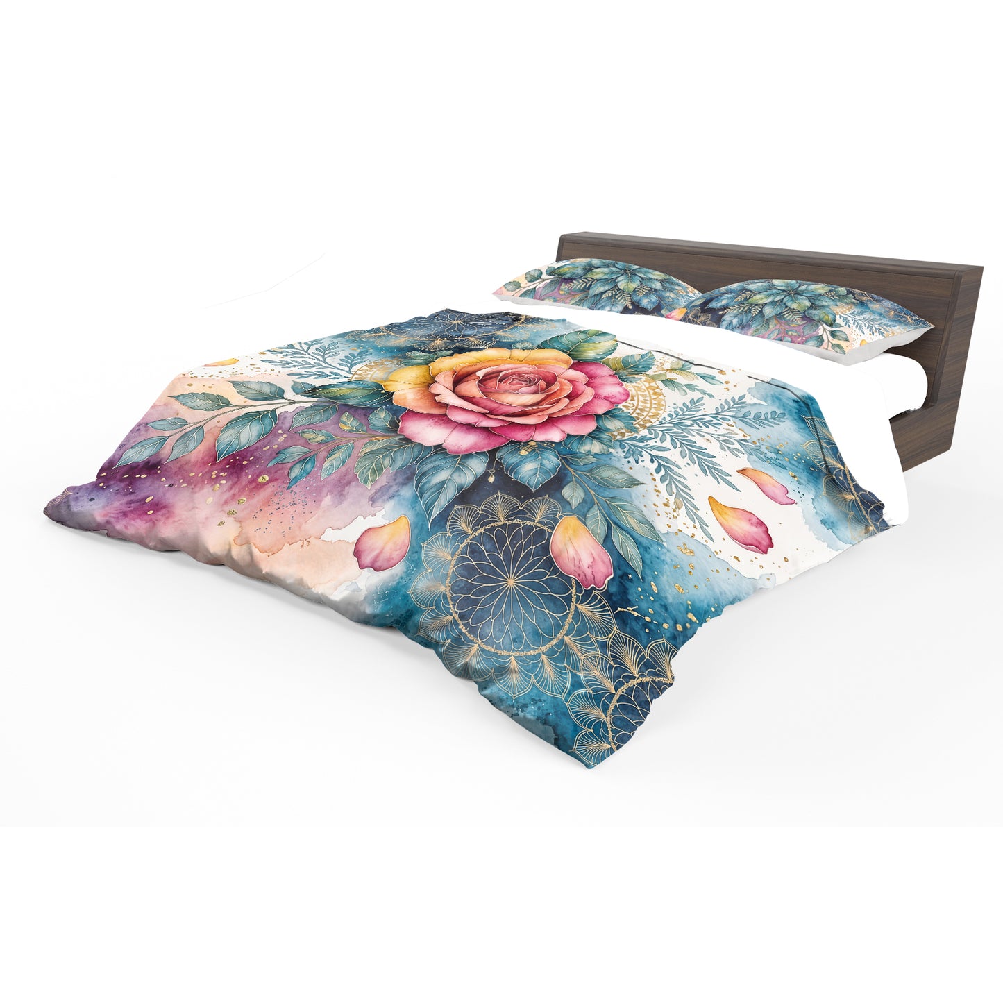 Sacred Geometry Rose Duvet Cover Set