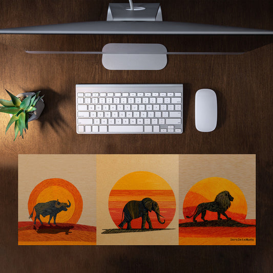 Safari Animals Desk Pad by Wikus Schalkwyk