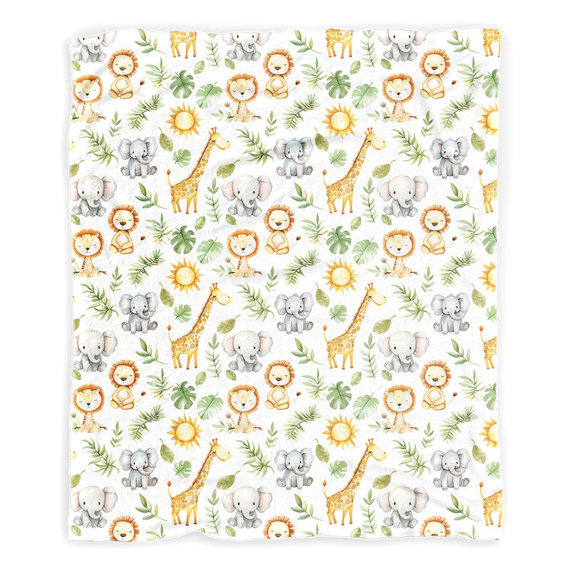 Safari Animals Minky Blanket