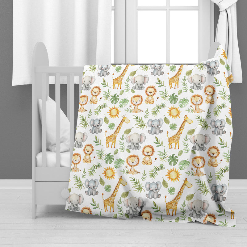Safari Animals Minky Blanket