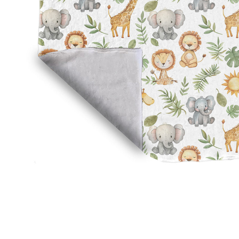 Safari Animals Minky Blanket