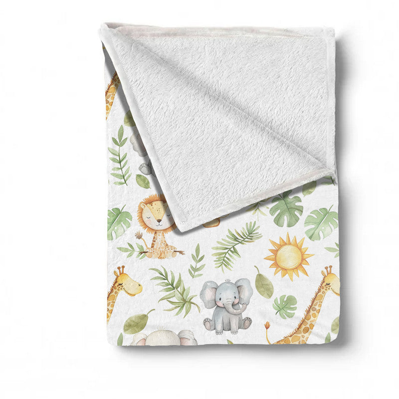 Safari Animals Minky Blanket