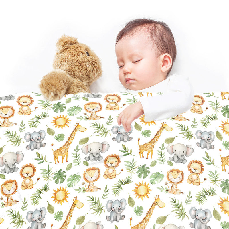 Safari Animals Minky Blanket