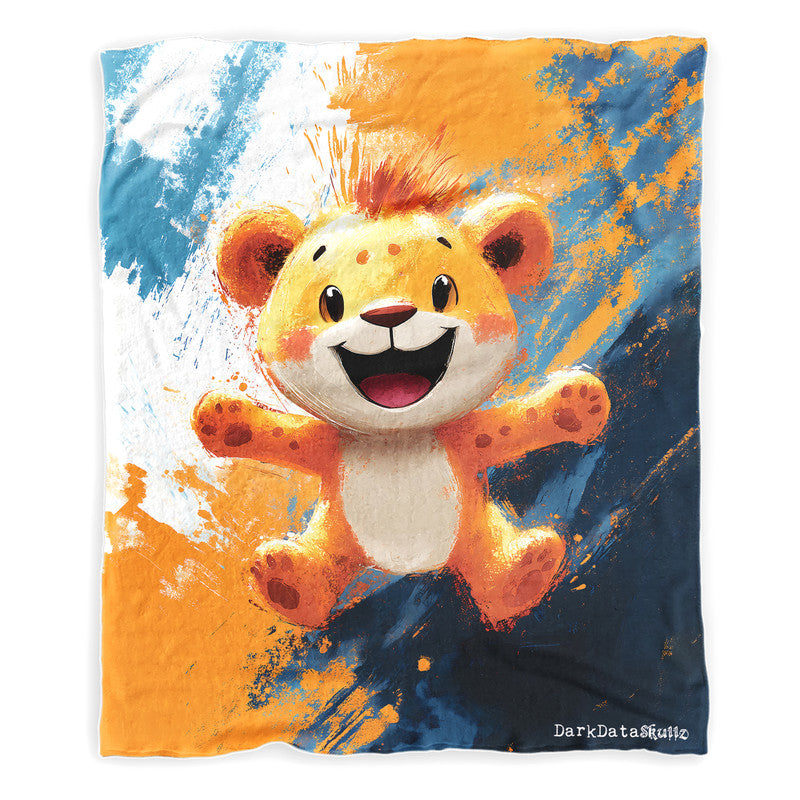 Safari Lion Cub Minky Blanket by Wikus Schalkwyk