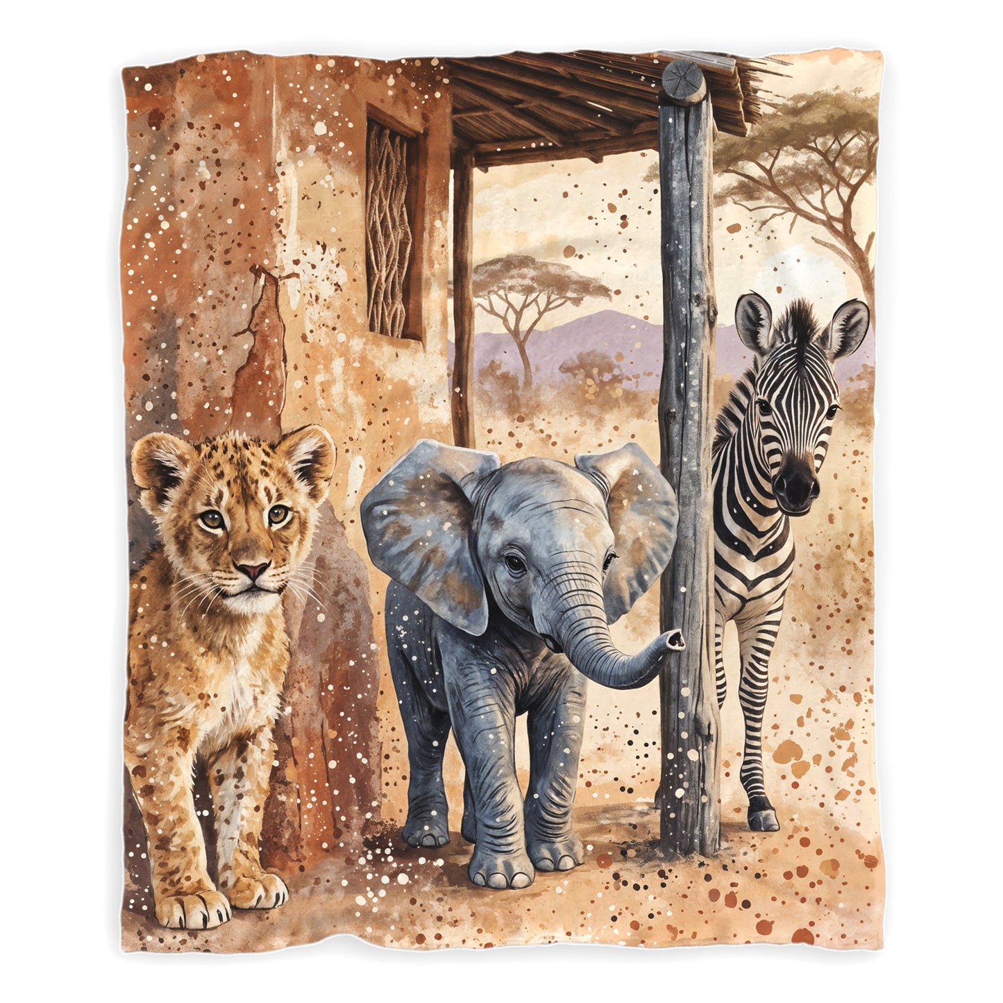 Safari Friends Baby Fleece Blanket