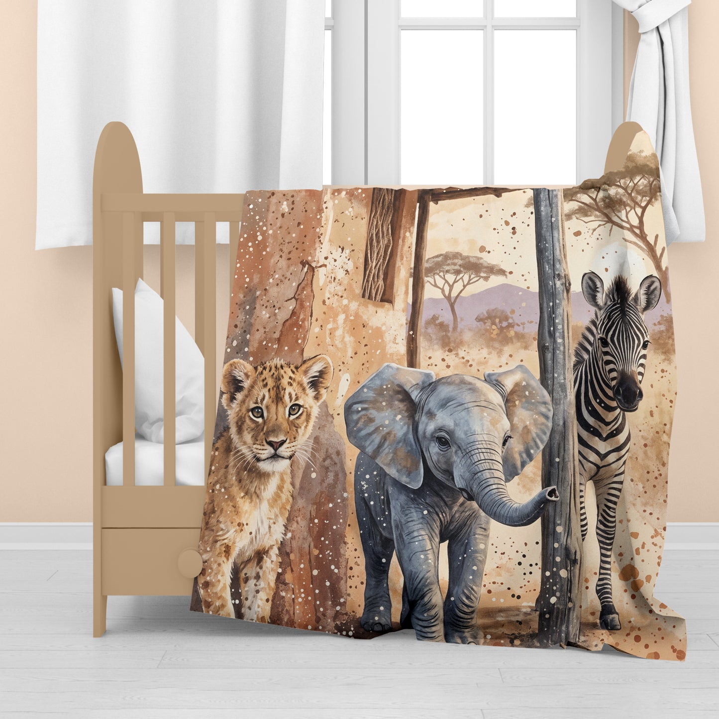 Safari Friends Baby Fleece Blanket
