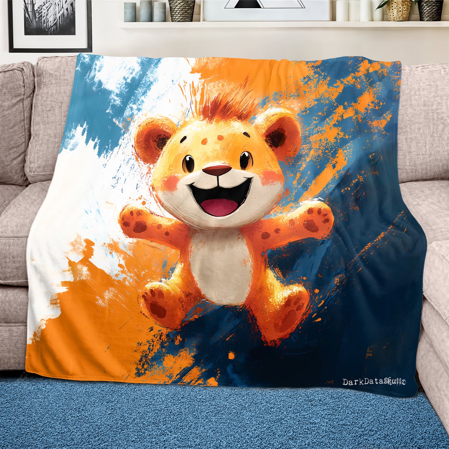 Safari Lion Cub Light Weight Fleece Blanket by Wikus Schalkwyk