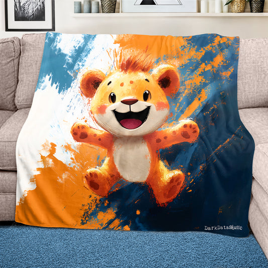 Safari Lion Cub Light Weight Fleece Blanket by Wikus Schalkwyk