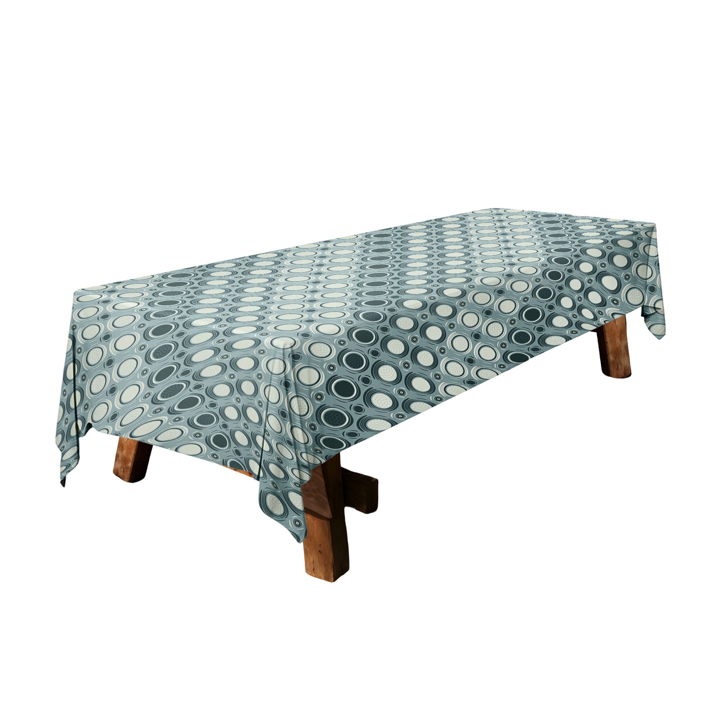 SageGreen Circles 3m Rectangle Tablecloth