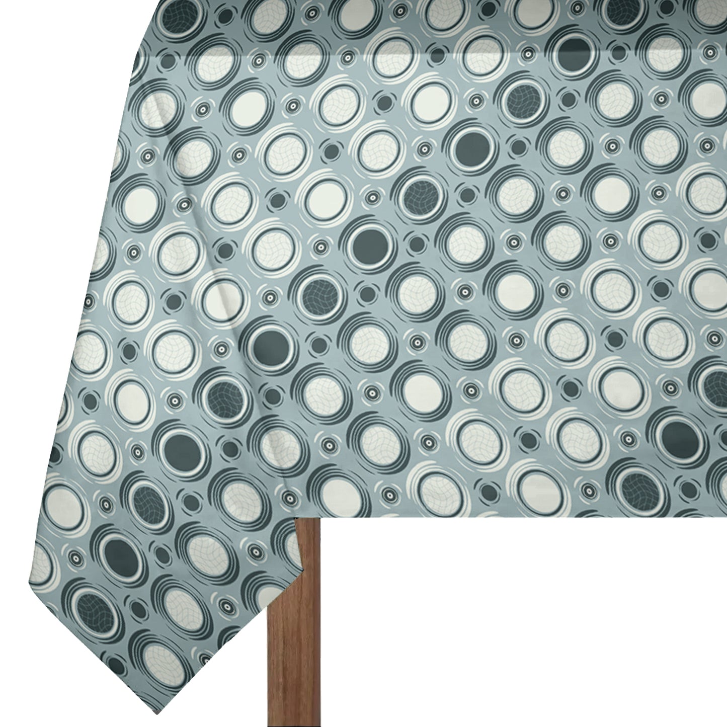SageGreen Circles 3m Rectangle Tablecloth