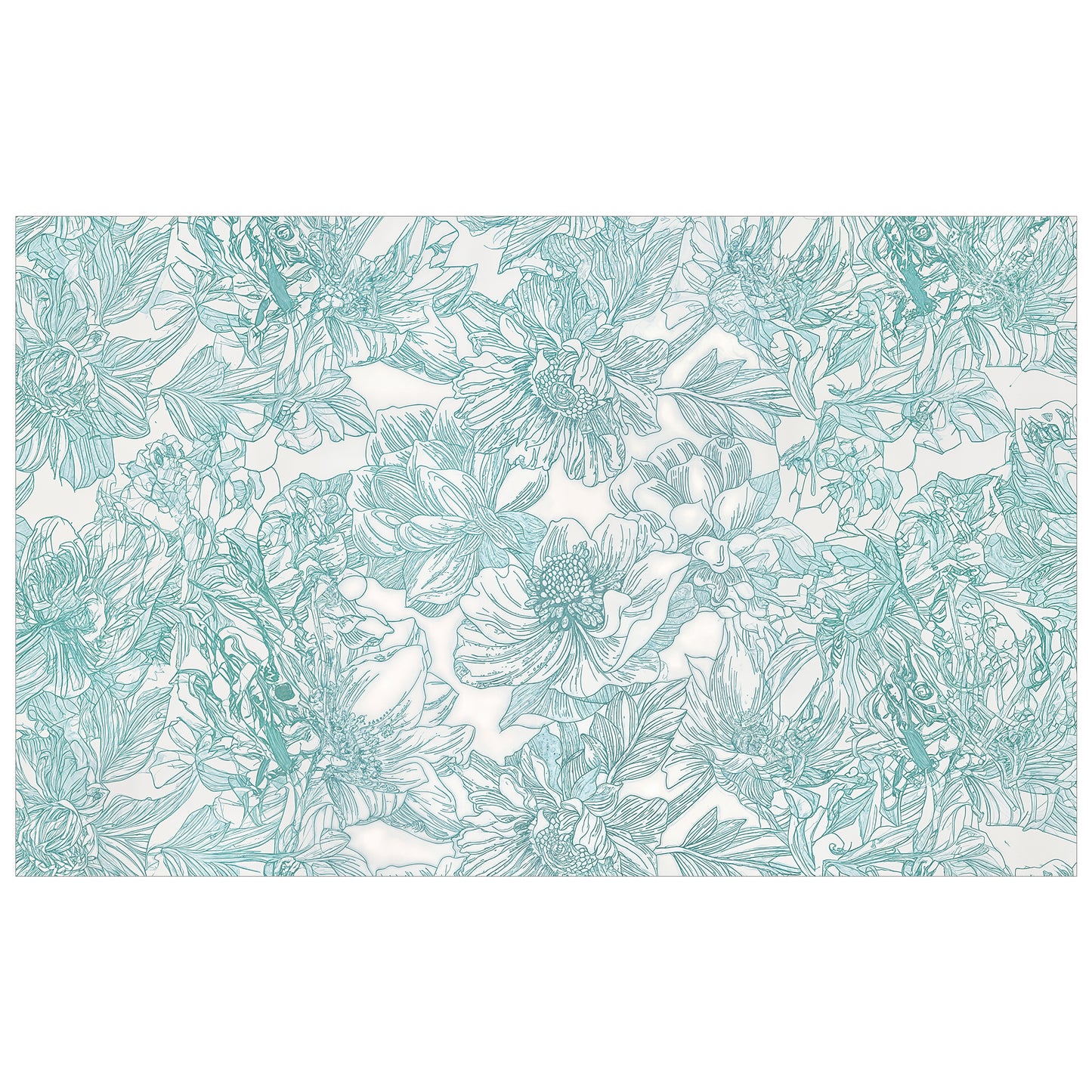 Sage on White Roman Pattern Rectangle Tablecloth