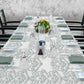 Sage Pattern on White 3m Rectangle Tablecloth
