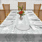Sage Pattern on White 3m Rectangle Tablecloth