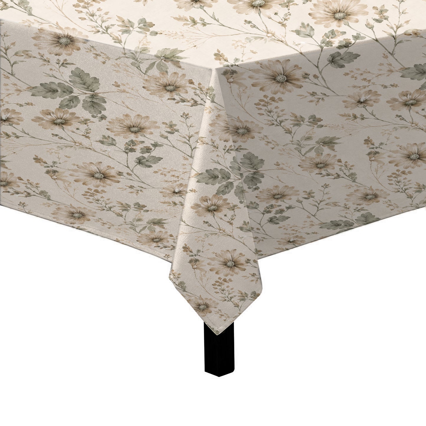 Sage & Cream Flora Square Tablecloth