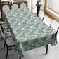 Sage and White Abstract Rectangle Tablecloth