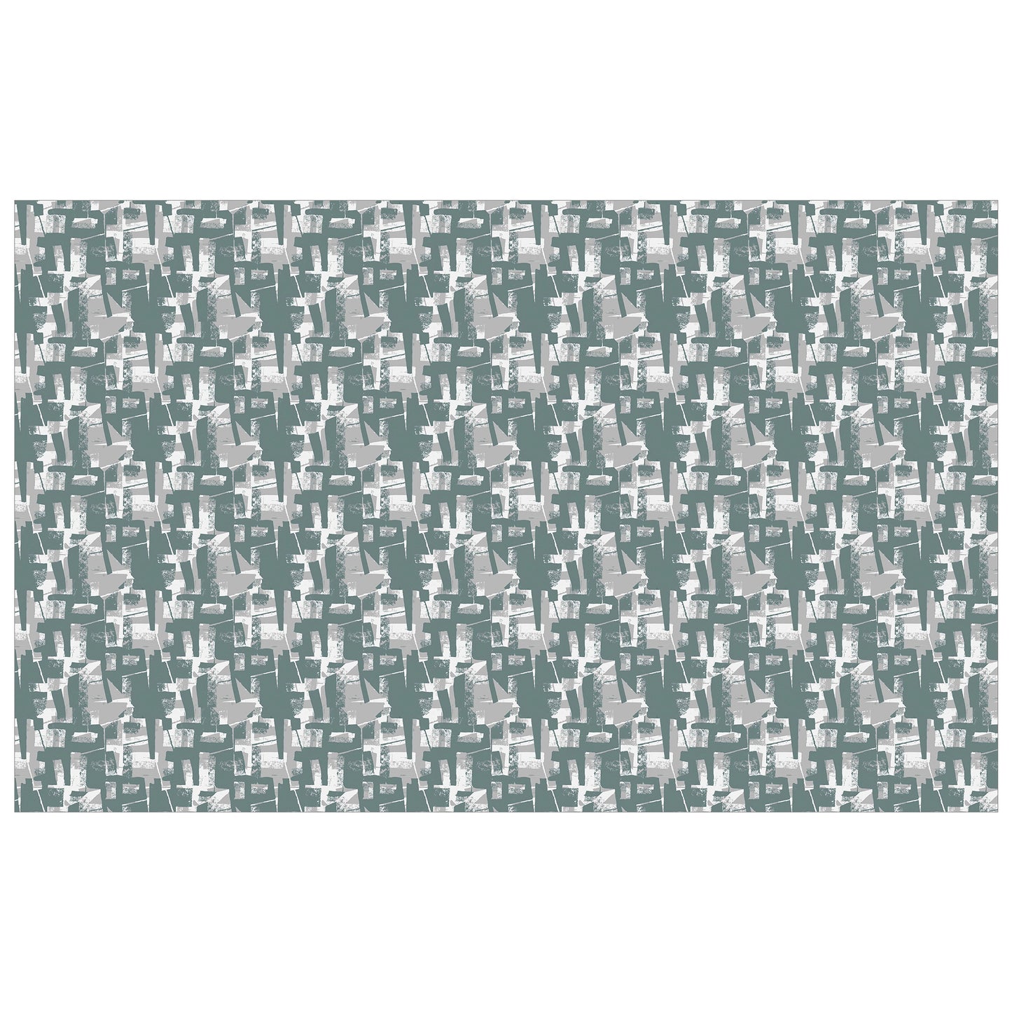 Sage and White Abstract Rectangle Tablecloth