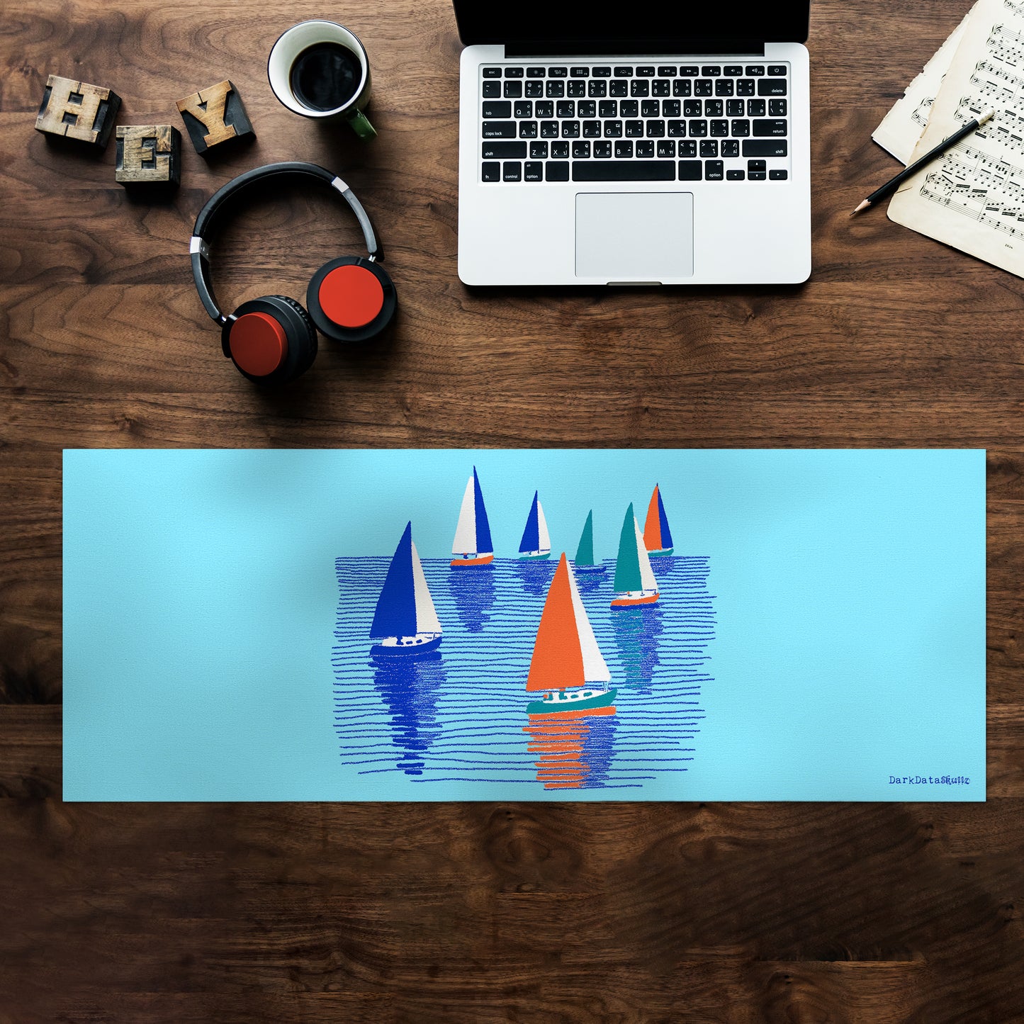 Sail Horizon Desk Pad by Wikus Schalkwyk